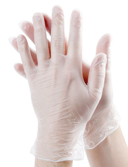 Виниловые перчатки БЕЛЫЕ, L, 100шт ViniMax
