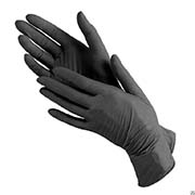 Виниловые перчатки ЧЕРНЫЕ, размер L, 5 пар