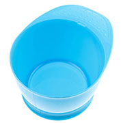Чаша для краски 320мл, голубая, с ручкой и прорезиненной вставкой DEWAL