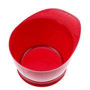 Чаша для краски 320мл, красная, с ручкой и прорезиненной вставкой DEWAL
